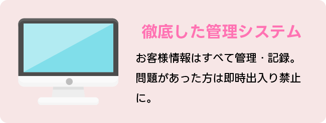 徹底した管理システム